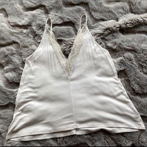 American Eagle Soft & Sexy Ribbed Lace Tank Top